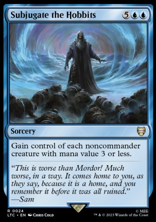 (024) Magic The Gathering Commander: The Lord of the Rings: Tales of Middle-earth Single: Subjugate the Hobbits  Rare