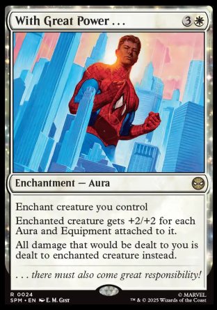 (024) Magic The Gathering Magic: The Gathering | Marvel's Spider-Man Single: With Great Power... Holo Rare