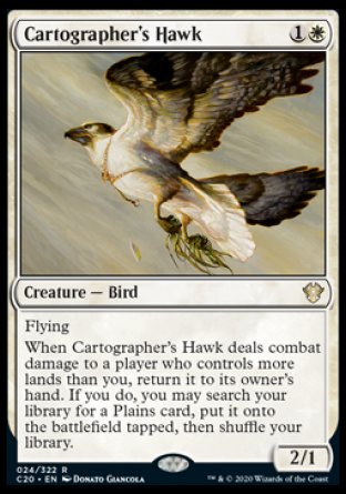 (024/322) Magic The Gathering Commander: Ikoria Single: Cartographer's Hawk  Rare