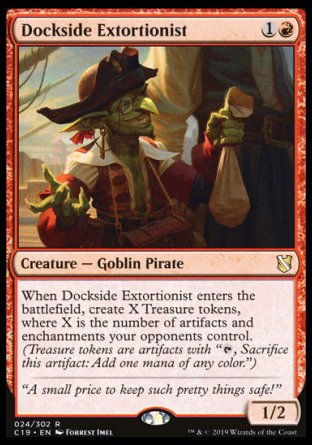 (024) Magic The Gathering Commander 2019 Single: Dockside Extortionist  Rare