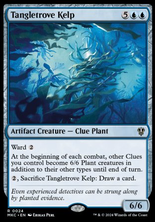 (024) Magic The Gathering Commander: Murders at Karlov Manor Single: Tangletrove Kelp  Rare
