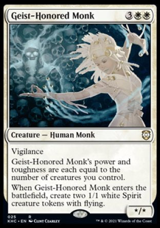 (025) Magic The Gathering Commander: Kaldheim Single: Geist-Honored Monk  Rare