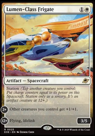 (025) Magic The Gathering Edge of Eternities: Promos Single: Lumen-Class Frigate (V.2) Holo Rare
