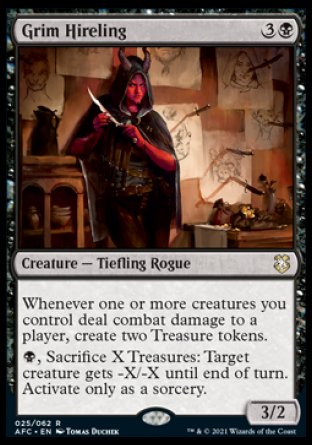(025) Magic The Gathering Commander: Adventures in the Forgotten Realms Single: Grim Hireling  Rare