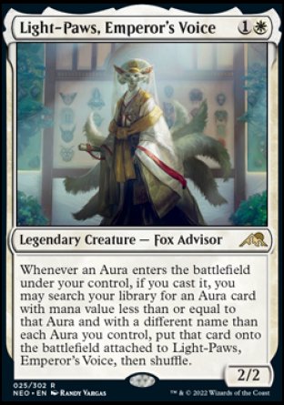 (025) Magic The Gathering Kamigawa: Neon Dynasty Single: Light-Paws, Emperor's Voice  Rare