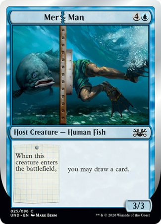 (025/096) Magic The Gathering Unsanctioned Single: Mer Man  Common