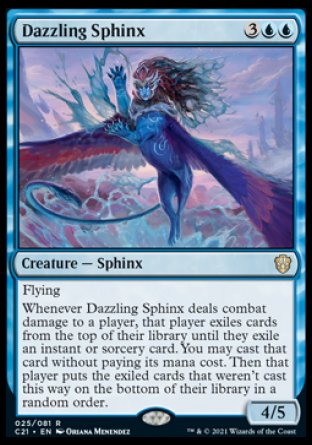 (025) Magic The Gathering Commander: Strixhaven Single: Dazzling Sphinx  Rare
