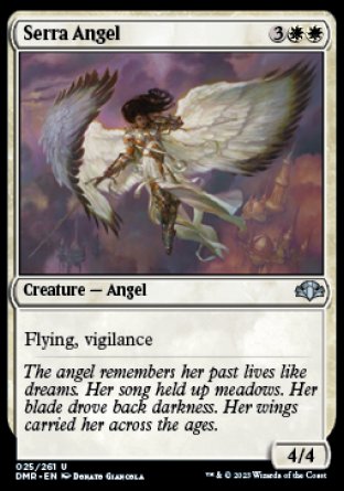 (025) Magic The Gathering Dominaria Remastered Single: Serra Angel Holo Uncommon