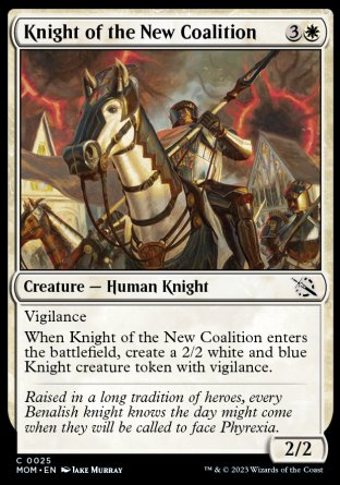 (025) Magic The Gathering March of the Machine Single: Knight of the New Coalition  Common