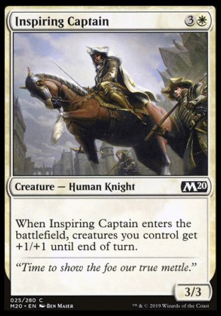 (025/280) Magic The Gathering Core 2020 Single: Inspiring Captain Holo Common