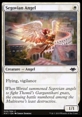 (025/254) Magic The Gathering Modern Horizons Single: Segovian Angel Holo Common