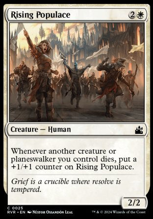 (025) Magic The Gathering Ravnica Remastered Single: Rising Populace  Holo Common