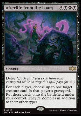 (025) Magic The Gathering Commander: Tarkir: Dragonstorm Single: Afterlife from the Loam  Rare