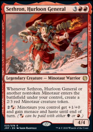(025) Magic The Gathering Jumpstart Single: Sethron, Hurloon General  Rare