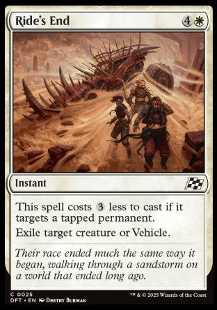 (025) Magic The Gathering Aetherdrift Single: Ride's End Holo Common