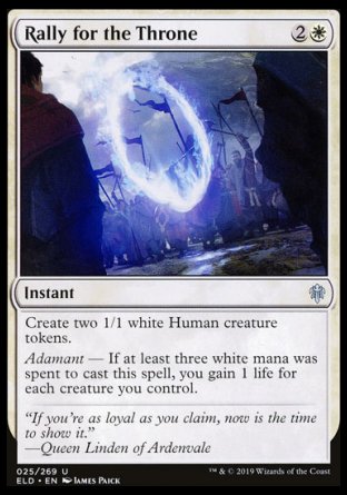 (025/269) Magic The Gathering Throne of Eldraine Single: Rally for the Throne Holo Uncommon