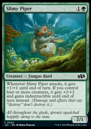 (025) Magic The Gathering Foundations Jumpstart Single: Slimy Piper  Common