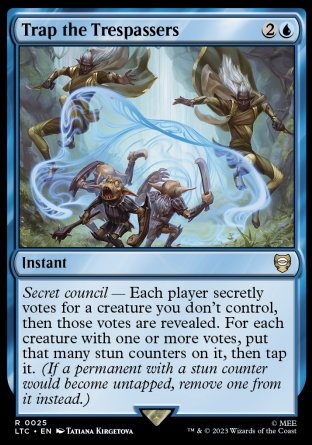 (025) Magic The Gathering Commander: The Lord of the Rings: Tales of Middle-earth Single: Trap the Trespassers  Rare