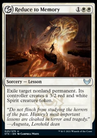 (025) Magic The Gathering Strixhaven: School of Mages Single: Reduce to Memory Holo Uncommon