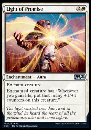 (025) Magic The Gathering Core 2021 Single: Light of Promise  Uncommon