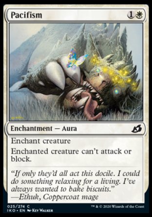 (025/274) Magic The Gathering Ikoria: Lair of Behemoths Single: Pacifism Holo Common