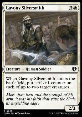 (025) Magic The Gathering Commander Masters Single: Gavony Silversmith Holo Common