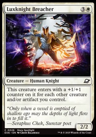 (026) Magic The Gathering Edge of Eternities Single: Luxknight Breacher  Common