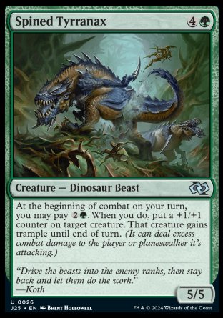 (026) Magic The Gathering Foundations Jumpstart Single: Spined Tyrranax  Uncommon