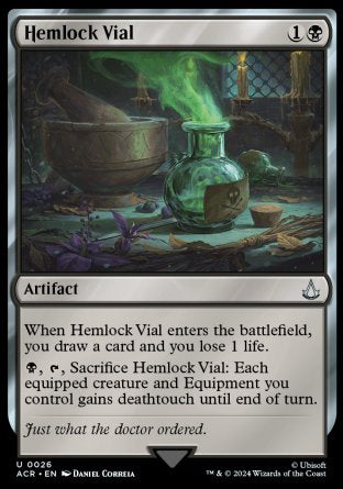 (026) Magic The Gathering Universes Beyond: Assassin's Creed Single: Hemlock Vial  Holo Uncommon