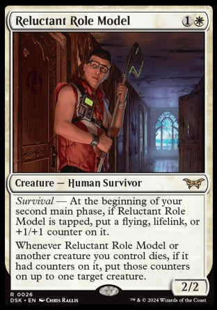 (026) Magic The Gathering Duskmourn: House of Horror Single: Reluctant Role Model Holo Rare