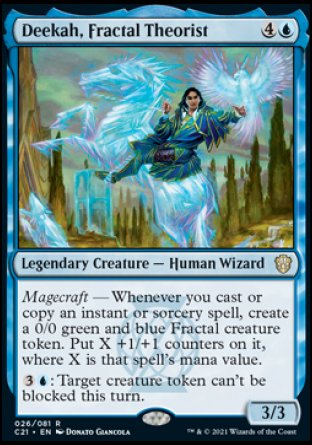 (026) Magic The Gathering Commander: Strixhaven Single: Deekah, Fractal Theorist  Rare