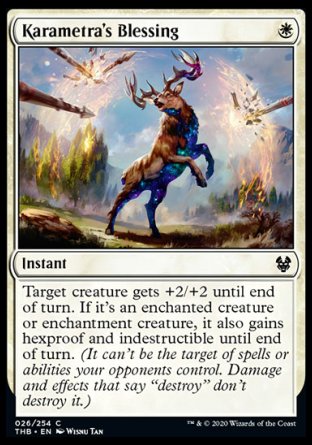 (026/254) Magic The Gathering Theros Beyond Death Single: Karametra's Blessing  Common