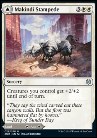(026/280) Magic The Gathering Zendikar Rising Single: Makindi Stampede // Makindi Mesas  Uncommon