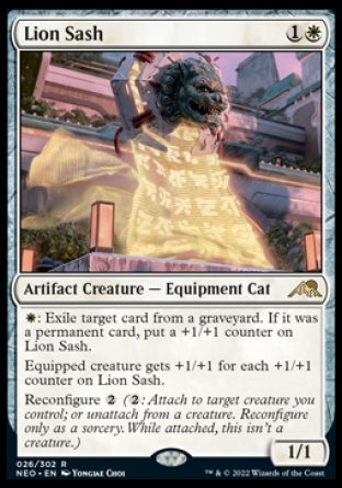 (026) Magic The Gathering Kamigawa: Neon Dynasty Single: Lion Sash  Rare