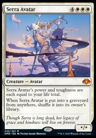 (026) Magic The Gathering Dominaria Remastered Single: Serra Avatar Holo Mythic