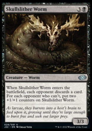 (026) Magic The Gathering Jumpstart 2022 Single: Skullslither Worm  Uncommon