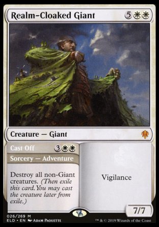 (026/269) Magic The Gathering Throne of Eldraine Single: Realm-Cloaked Giant // Cast Off Holo Mythic