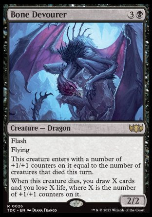 (026) Magic The Gathering Commander: Tarkir: Dragonstorm Single: Bone Devourer  Rare