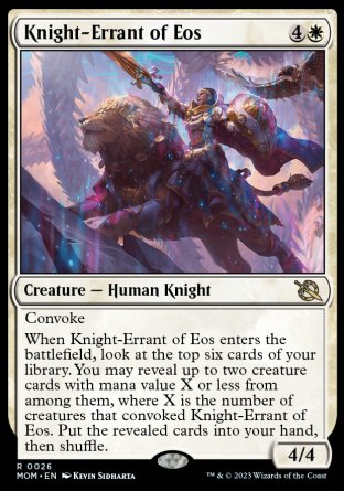 (026) Magic The Gathering March of the Machine Single: Knight-Errant of Eos Holo Rare