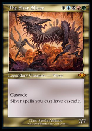 (026) Magic The Gathering Modern Horizons: Retro Frame Cards Single: The First Sliver (V.1)  Mythic