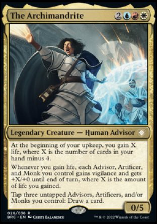 (026) Magic The Gathering Commander: The Brothers' War: Extras Single: The Archimandrite (V.1) Holo Rare