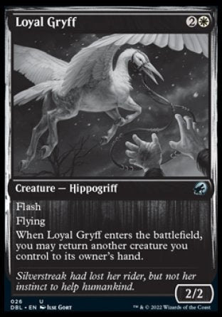 (026) Magic The Gathering Innistrad: Double Feature Single: Loyal Gryff  Uncommon