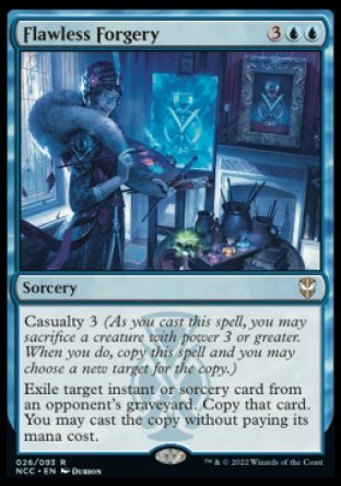 (026) Magic The Gathering Commander: Streets of New Capenna Single: Flawless Forgery  Rare