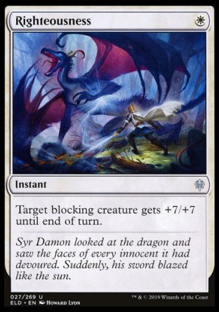 (027/269) Magic The Gathering Throne of Eldraine Single: Righteousness  Uncommon