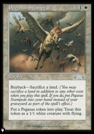 (014) Magic The Gathering The List Single: Pegasus Stampede  Uncommon