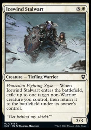 (027) Magic The Gathering Commander Legends: Battle for Baldur's Gate Single: Icewind Stalwart Holo Common