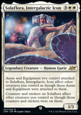 (027) Magic The Gathering Unfinity Single: Solaflora, Intergalactic Icon Holo Rare