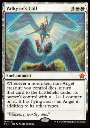 (027) Magic The Gathering Magic: The Gathering Foundations Single: Valkyrie's Call Holo Mythic