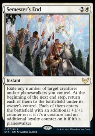 (027) Magic The Gathering Strixhaven: School of Mages Single: Semester's End  Rare