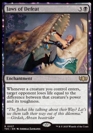 (027) Magic The Gathering Commander: Tarkir: Dragonstorm Single: Jaws of Defeat  Rare